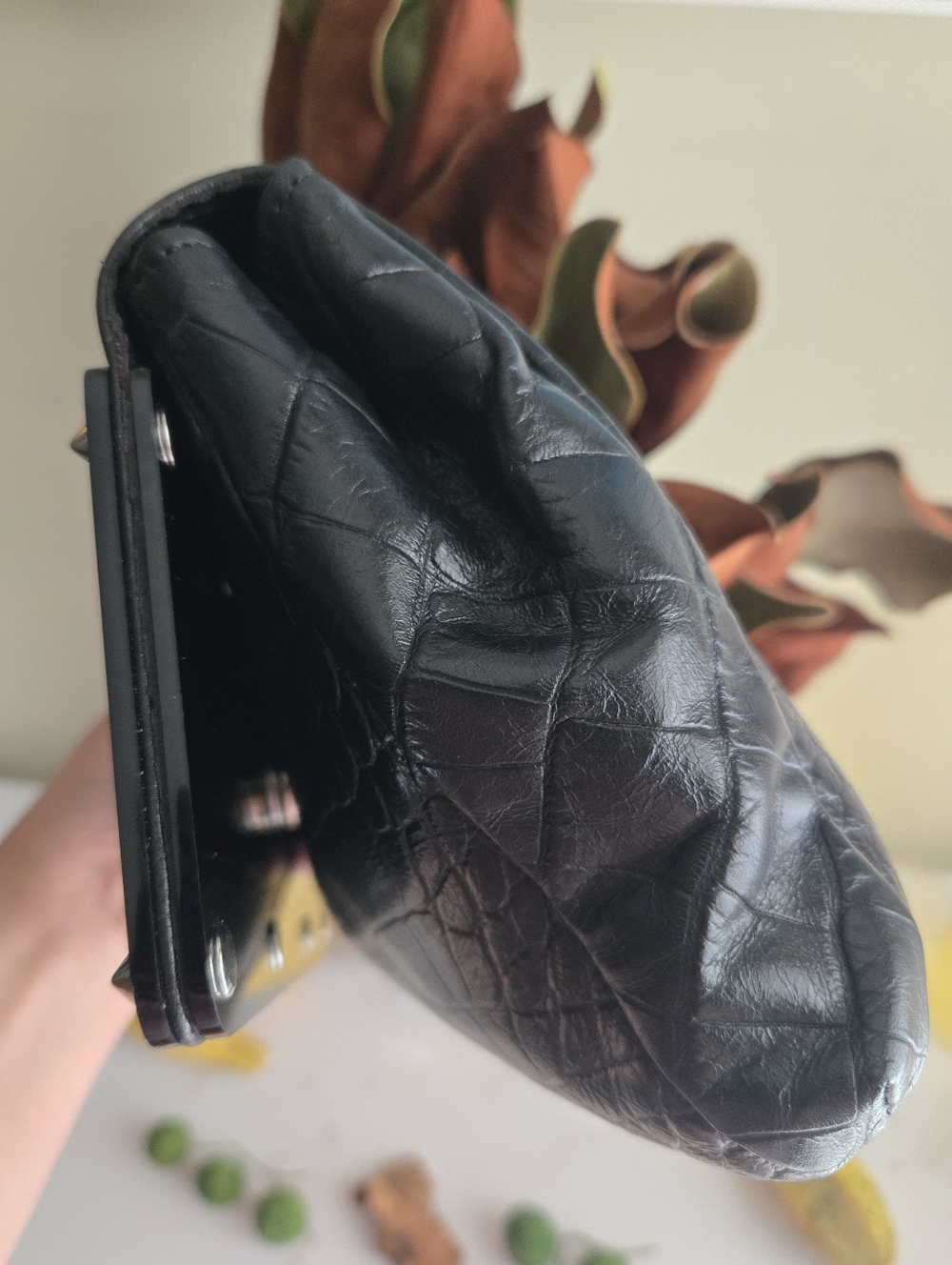 Jimmy Choo x H&M Collaboration 2009 Black Leather Star Women's Clutch - Picture 3 of 12